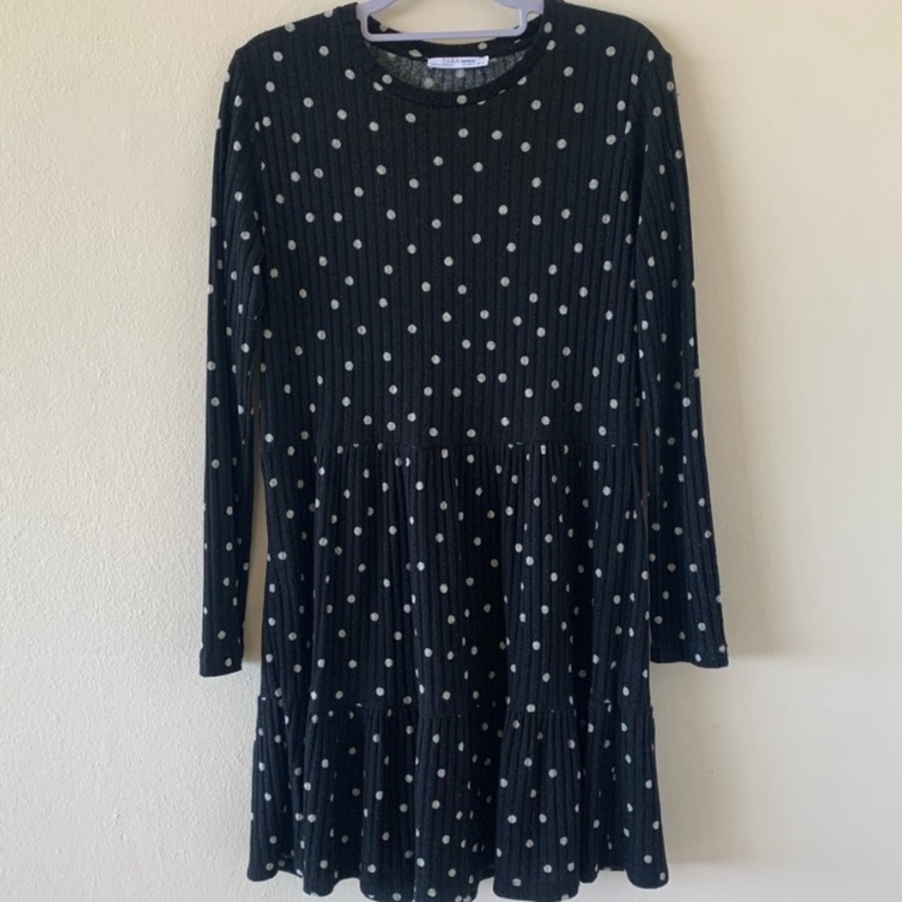 Zara short black and white polka dot dress, short